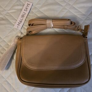 Malibu Skye Vegan Tan Crossbody Bag